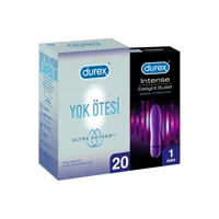 Durex Yok Ötesi Ultra İnce Prezervatif 20'li+Durex Intense Delight Bullet Vibratör