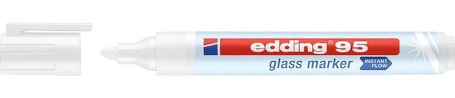 Edding 95 Glass Doldurulabilir Silinebilir Beyaz Tahta Kalemi