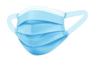 Bflex Tek Kullanımlık 3 Katlı Lastikli Telli 50'li Yetişkin Ultrasonik Maske Mavi