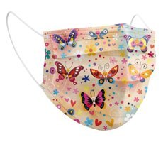 Unomed Tek Kullanımlık 3 Katlı Lastikli Telli 30'lu Çocuk Ultrasonik Cerrahi Maske Pembe
