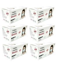 Hayal Tek Kullanımlık 3 Katlı Lastikli Telli 300'lü Yetişkin Maske