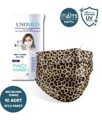 Unomed Tek Kullanımlık 3 Katlı Lastikli Telli 100'lü Yetişkin Ultrasonik Cerrahi Maske Siyah