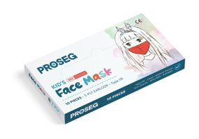 Proseg Tek Kullanımlık 3 Katlı Lastikli Telli 10'lu Çocuk Maske Siyah