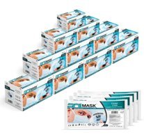 Polmask Tek Kullanımlık 3 Katlı Lastikli Telli 100'lü Yetişkin Ultrasonik Maske Beyaz