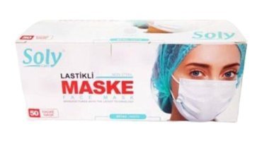 Soly Care Tek Kullanımlık 3 Katlı Lastikli Telli 100'lü Çocuk Ultrasonik Maske