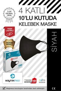 Saytekmed Tek Kullanımlık 3 Katlı Lastikli Telli 250'li Yetişkin Cerrahi Maske Beyaz