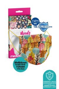 Medizer Tek Kullanımlık 3 Katlı Lastikli Telli 100'lü Yetişkin Ultrasonik Cerrahi Maske Sarı