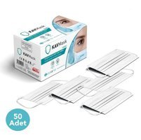 Kavmask Tek Kullanımlık 3 Katlı Lastikli Telli 50'li Yetişkin Maske