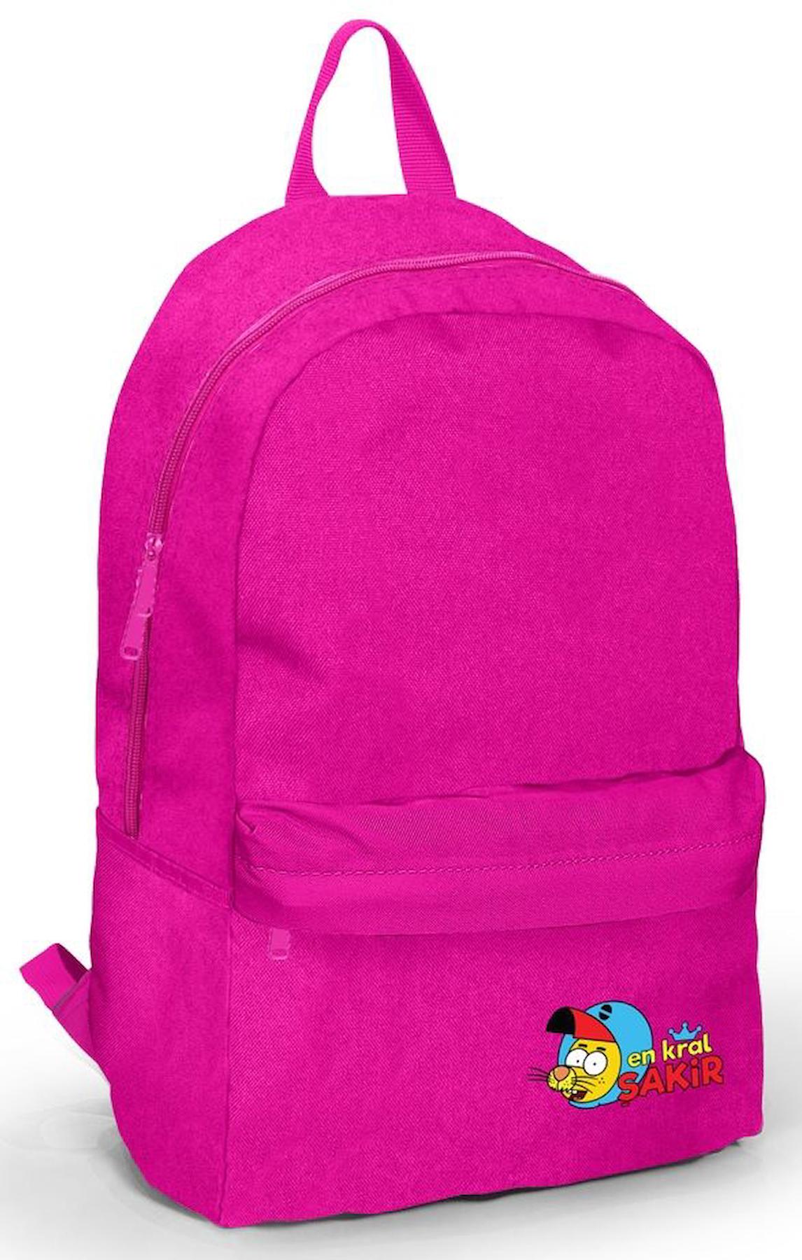 Yaygan Çanta Şakir Kral Şakir Su Geçirmez 2 Gözlü Pembe İlkokul Unisex Sırt Çantası