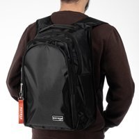 Dream Butik 3 Gözlü Parlak Siyah Lise-Üniversite Unisex Sırt Çantası