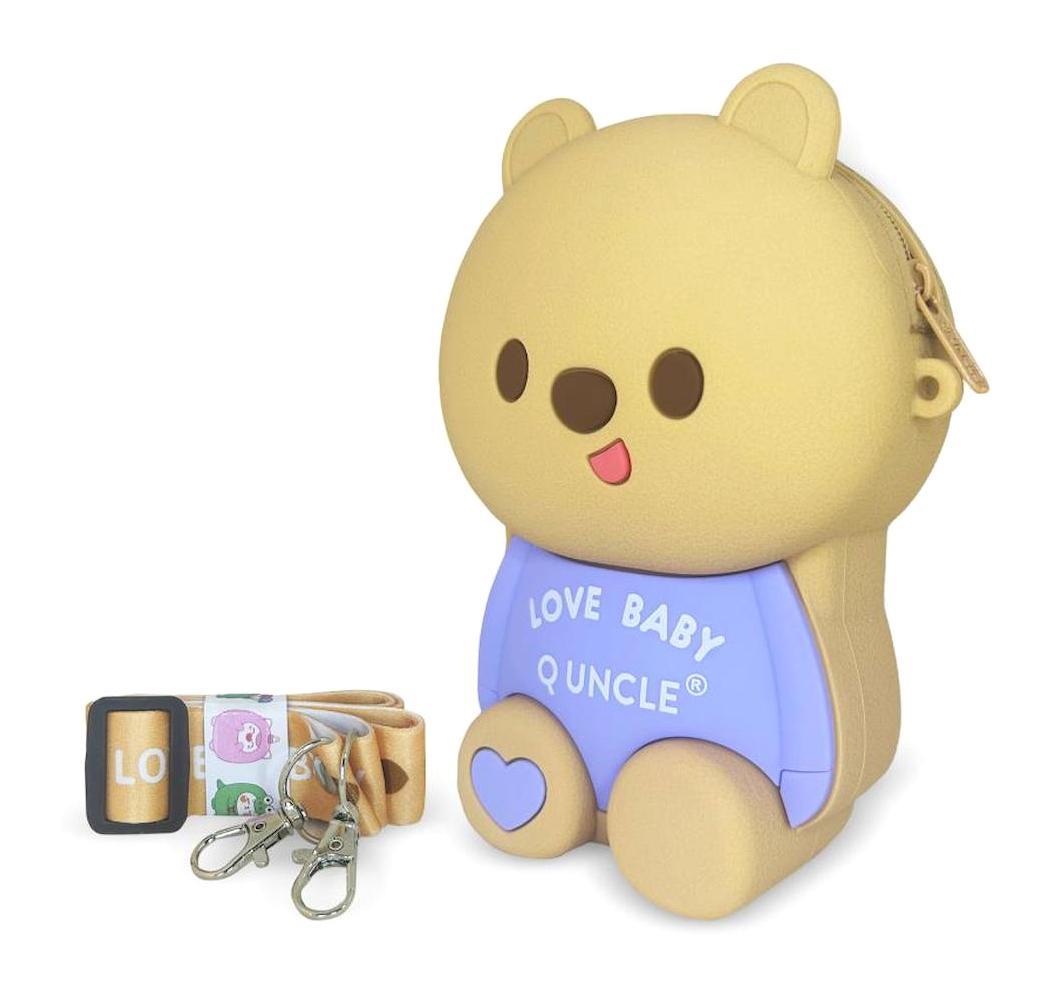 Ogi Mogi Toys Ayı Hayvan Su Geçirmez Tek Gözlü Bej Anaokulu Kız Çocuk Askılı Çantası