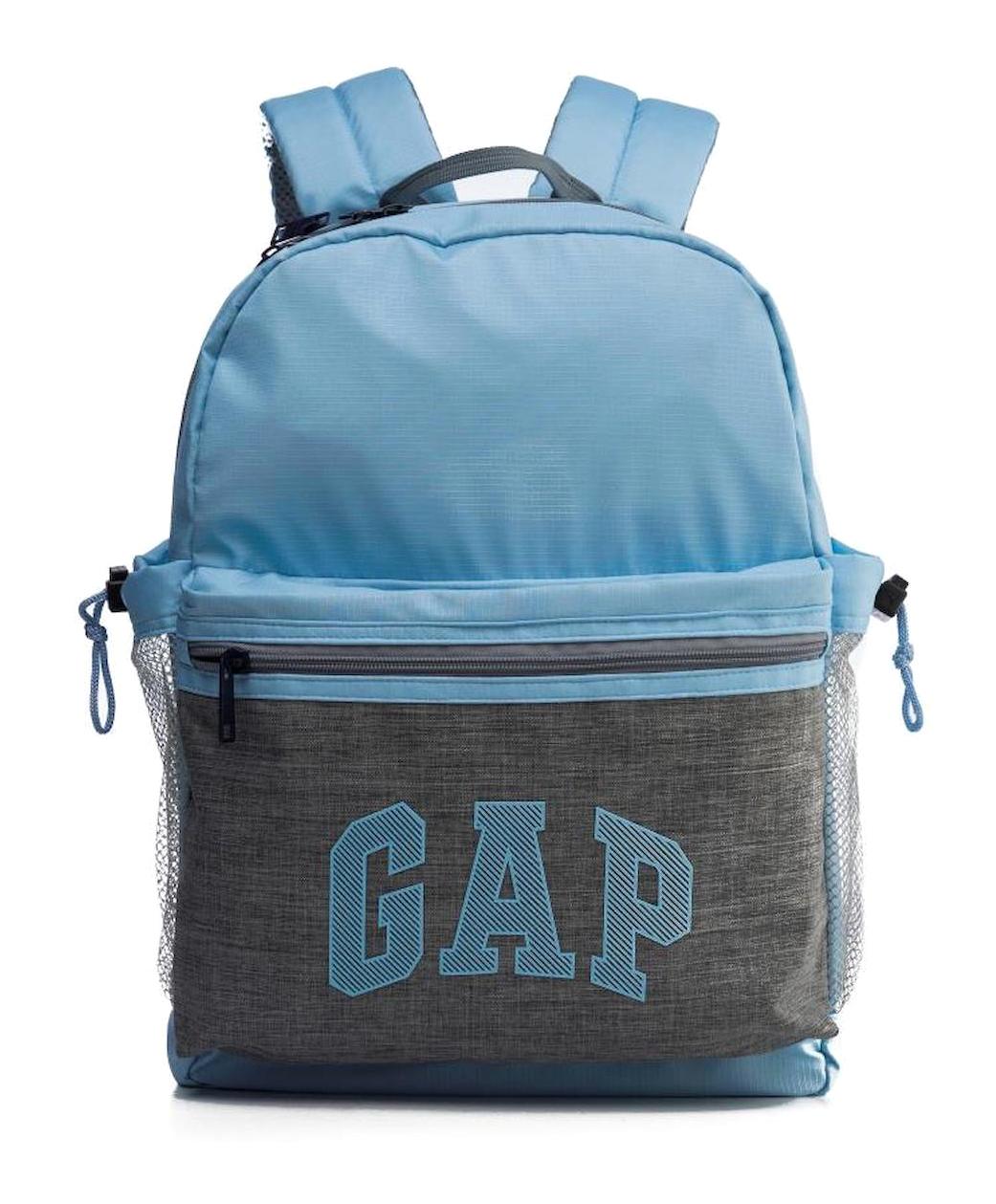 Gap 3 Gözlü Açık Mavi Lise-Üniversite Unisex Sırt Çantası