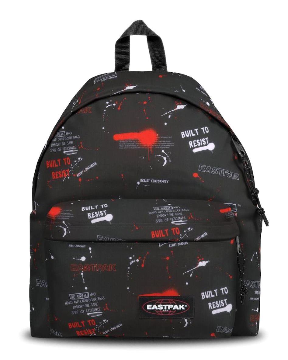 Eastpak Yazılı-Baskılı 2 Gözlü Kırmızı-Siyah Lise-Üniversite Unisex Sırt Çantası