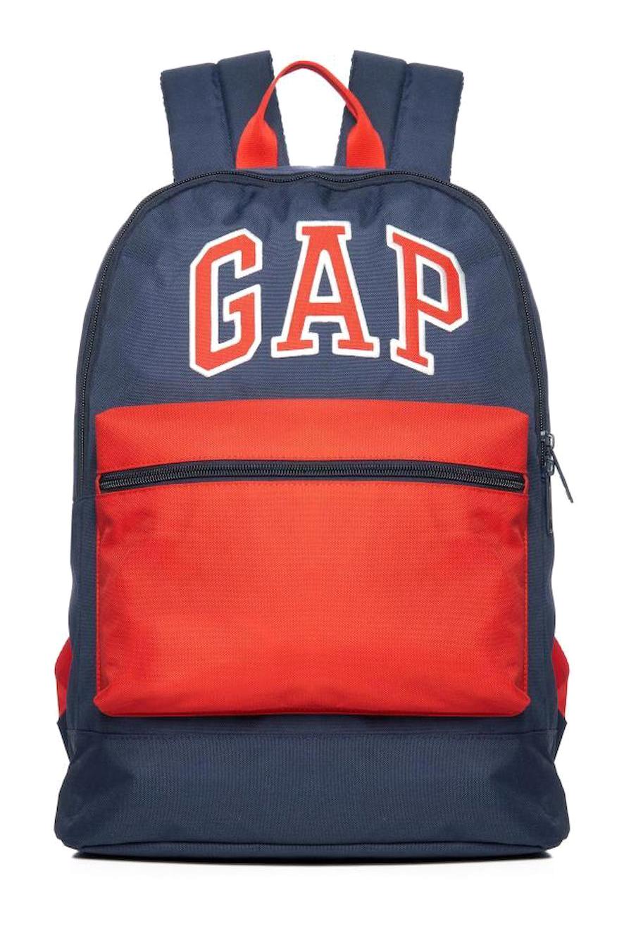 Gap 3383 Su Geçirmez 2 Gözlü Kırmızı-Lacivert Anaokulu Unisex Sırt Çantası