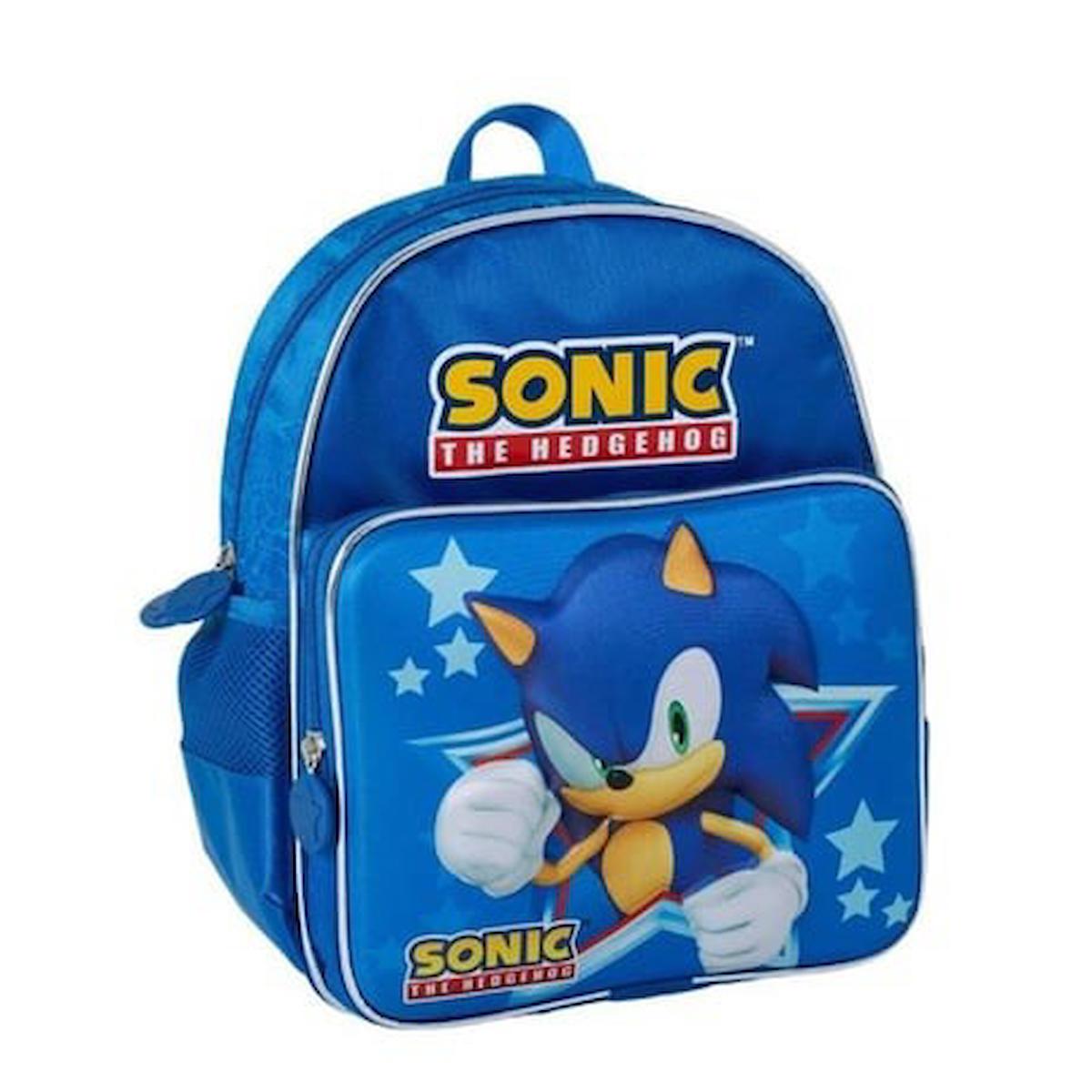 OBM 2048 Sonic 2 Gözlü Mavi Anaokulu Erkek Sırt Çantası
