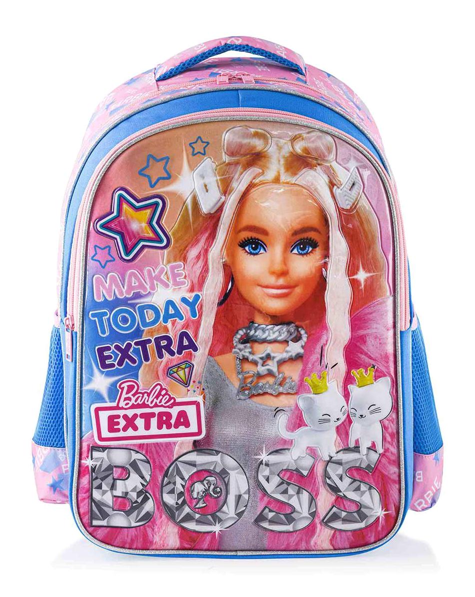 Frocx 41253 Salto Boss Barbie Mattel 4 Gözlü Mavi İlkokul Kız Çocuk Sırt Çantası