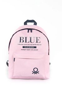 United Colors Of Benetton 3205 Yazılı 2 Gözlü Lila Lise-Üniversite Kız Çocuk Sırt Çantası