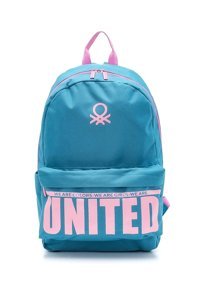 United Colors Of Benetton BNT76098 2 Gözlü Mavi Lise-Üniversite Unisex Sırt Çantası