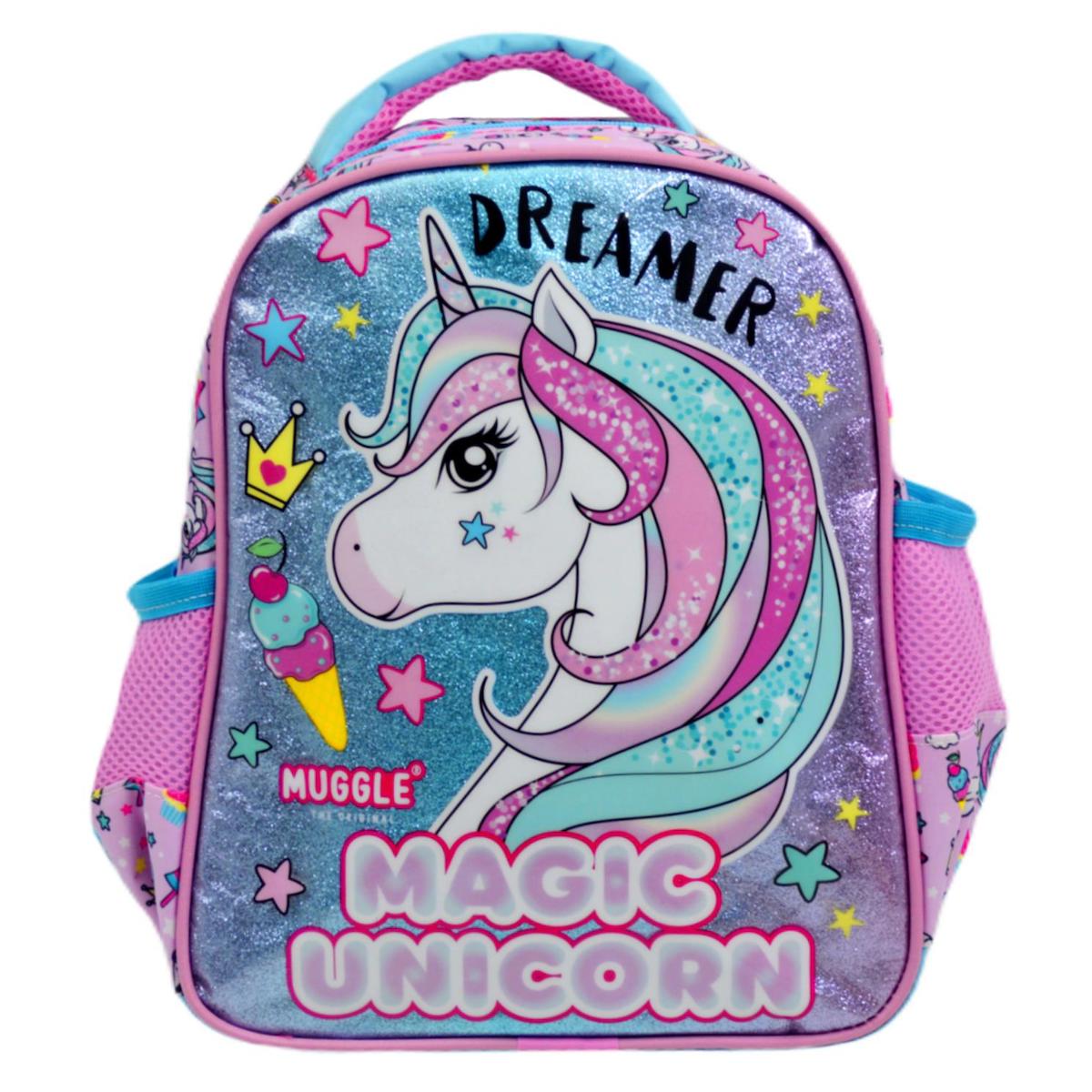 Muggle MU-7848 Unicorn Hayvan Su Geçirmez Tek Gözlü Pembe Anaokulu Kız Çocuk Sırt Çantası