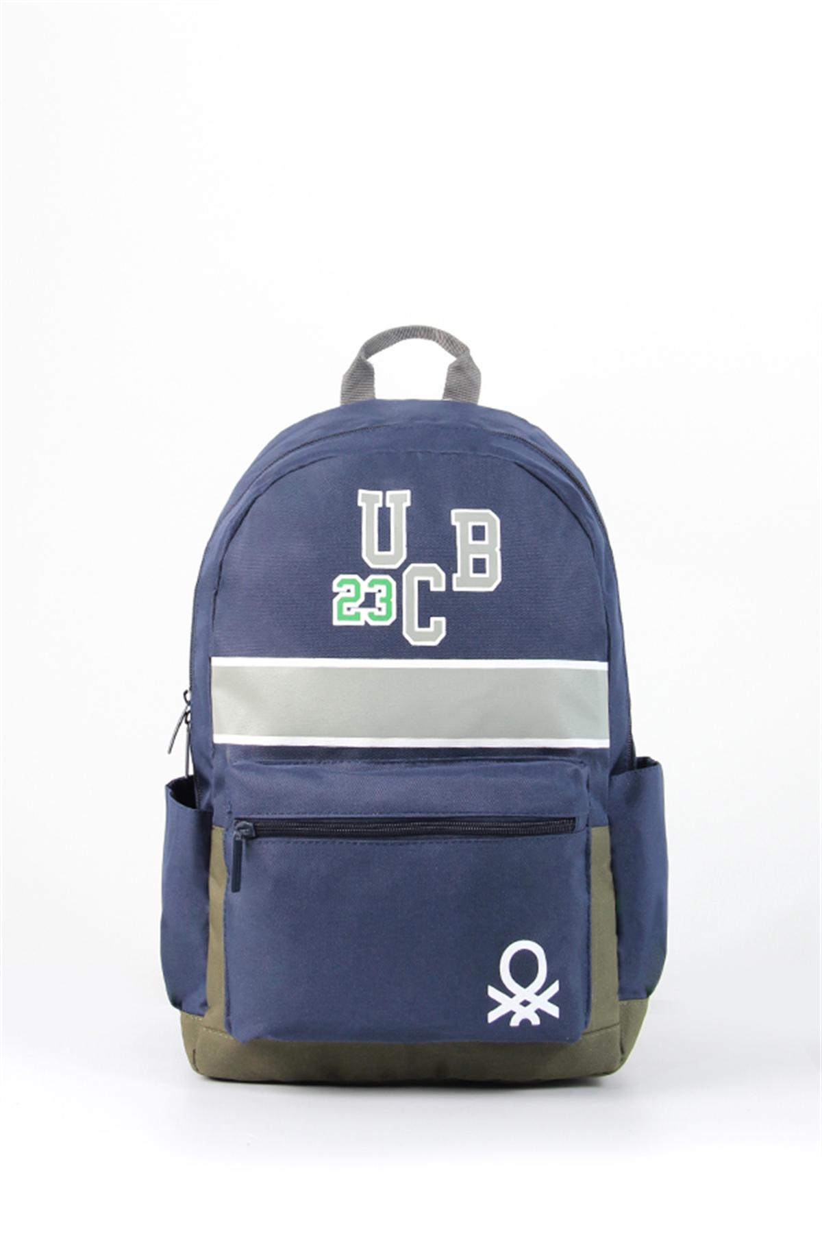 United Colors Of Benetton 76151 2 Gözlü Lacivert Lise-Üniversite Unisex Sırt Çantası