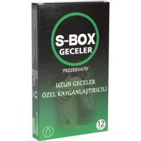 S-Box Geceler Prezervatif 12'li