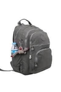 Celonia 8862 Su Geçirmez 4 Gözlü Gri Lise-Üniversite Unisex Sırt Çantası
