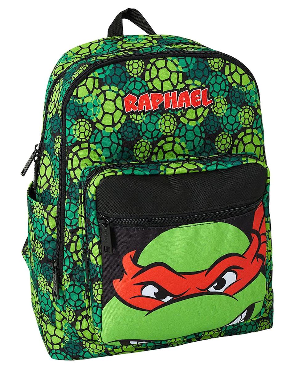 OBM 2167 Raphael Ninja Turtles Su Geçirmez 4 Gözlü Yeşil İlkokul Erkek Çocuk Sırt Çantası