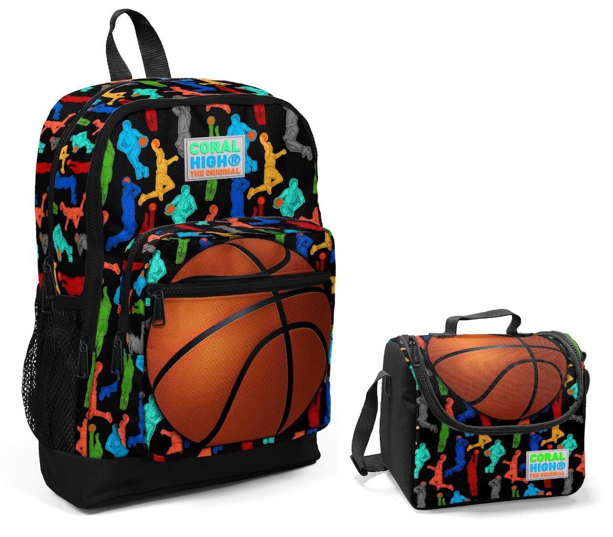 Yaygan Çanta Kids Basketbol 4 Gözlü Çok Renkli İlkokul Erkek Çocuk Sırt Çantası + Beslenme Çantası