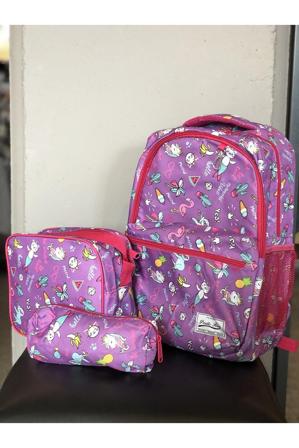 Pony Unicorn My Little Pony 2 Gözlü Pembe İlkokul Kız Çocuk Sırt Çantası