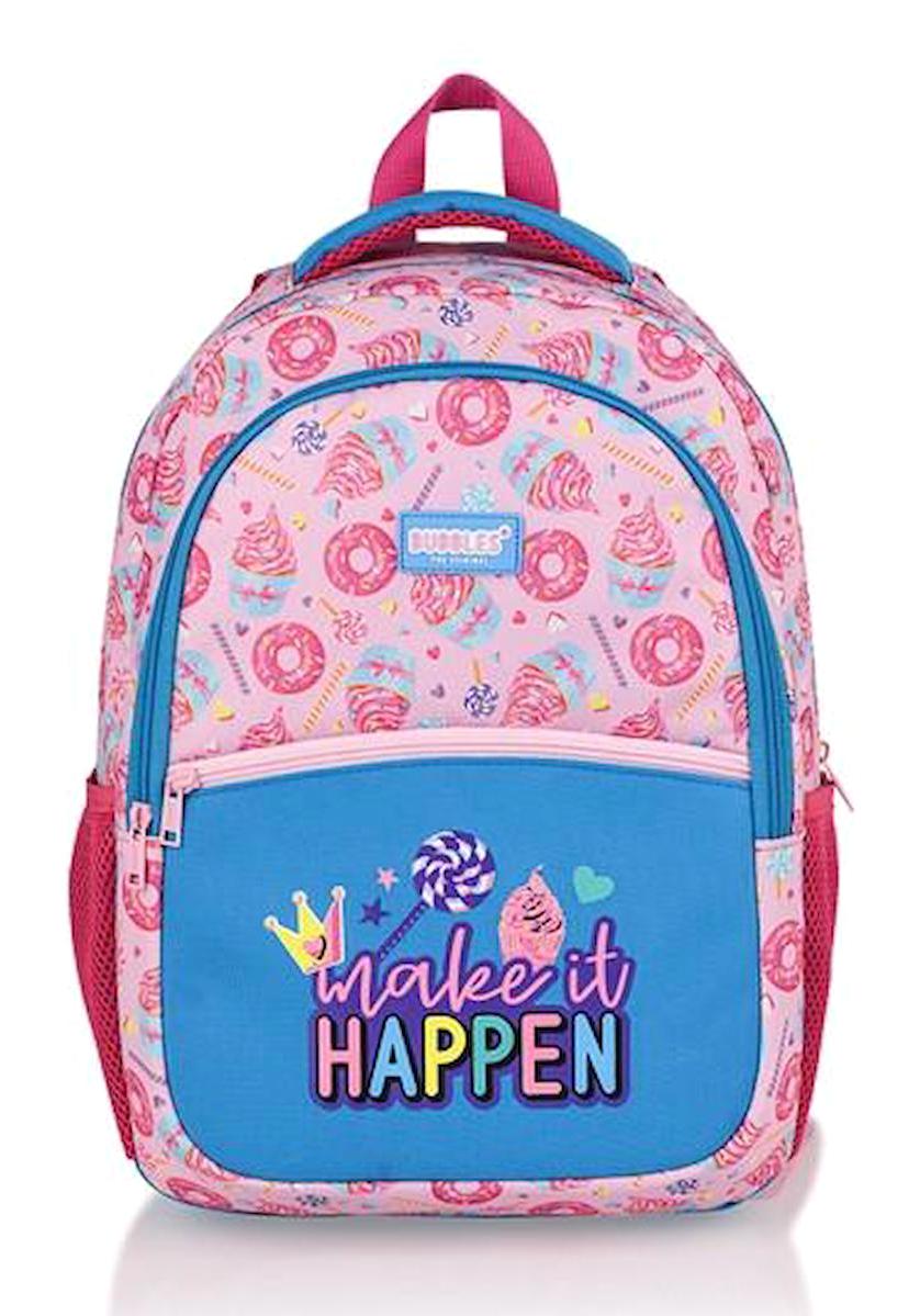 Bubbles Bag Donut 5 Gözlü Pembe İlkokul Kız Çocuk Sırt Çantası