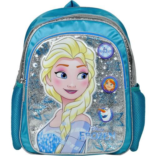 Hakan Çanta Elsa Frozen 2 Gözlü Mavi İlkokul Kız Çocuk Sırt Çantası