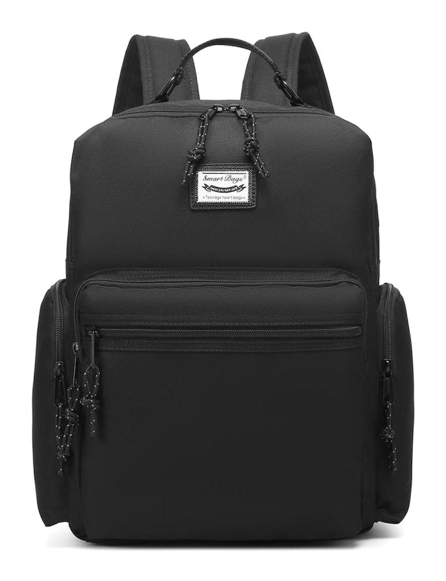 Smart Bags 3124 Çok Gözlü Siyah Lise-Üniversite Unisex Sırt Çantası