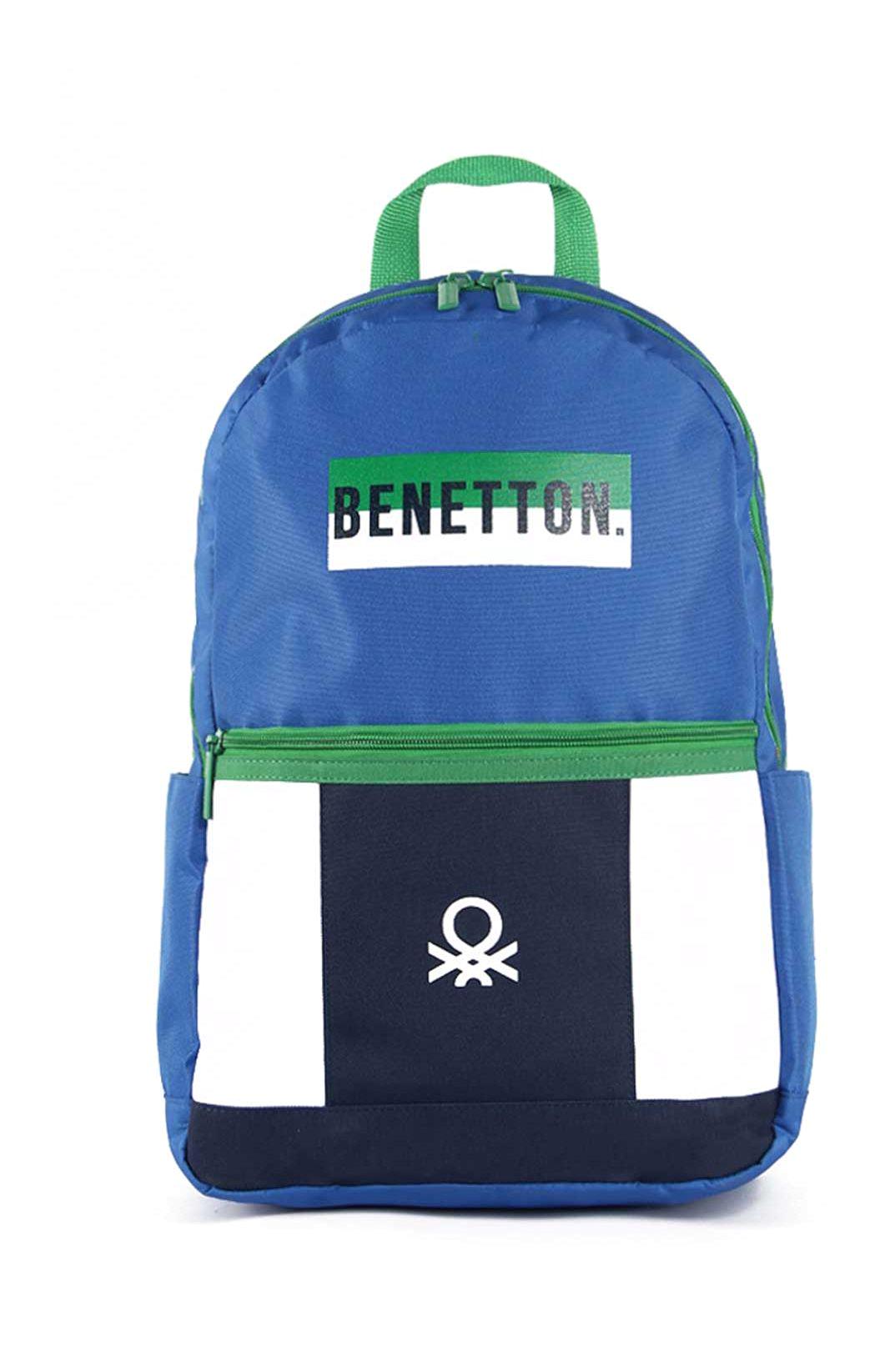 United Colors Of Benetton 04275 2 Gözlü Mavi İlkokul Unisex Sırt Çantası