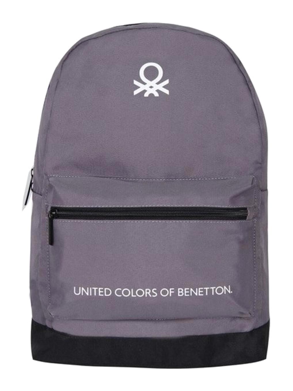 United Colors Of Benetton 70417 2 Gözlü Gri Lise-Üniversite Unisex Sırt Çantası