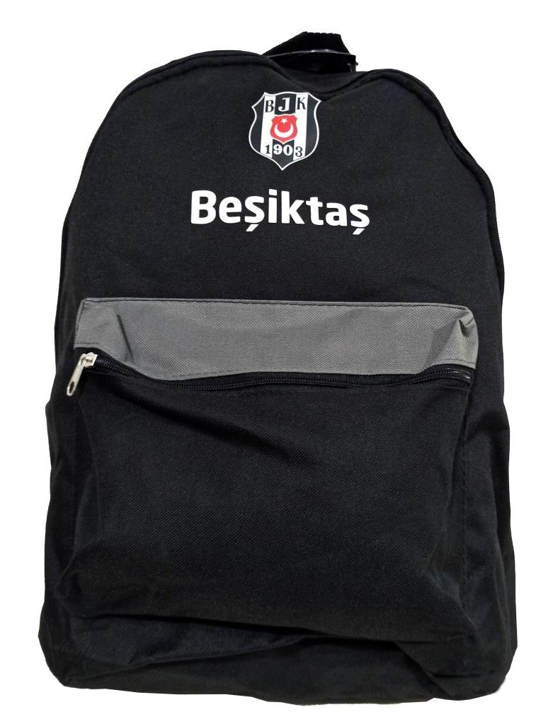 Hakan Çanta Beşiktaş 2 Gözlü Siyah Lise-Üniversite Unisex Sırt Çantası