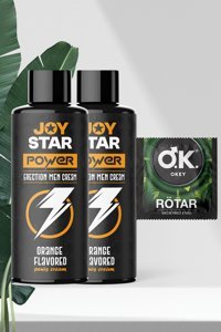 Okey Rötar Geciktiricili Prezervatif Tekli+Joystar Erkeklere Özel Performans Kremi 2 Adet