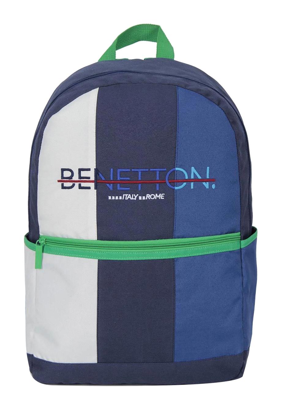 United Colors Of Benetton 70385 2 Gözlü Lacivert Lise-Üniversite Unisex Sırt Çantası