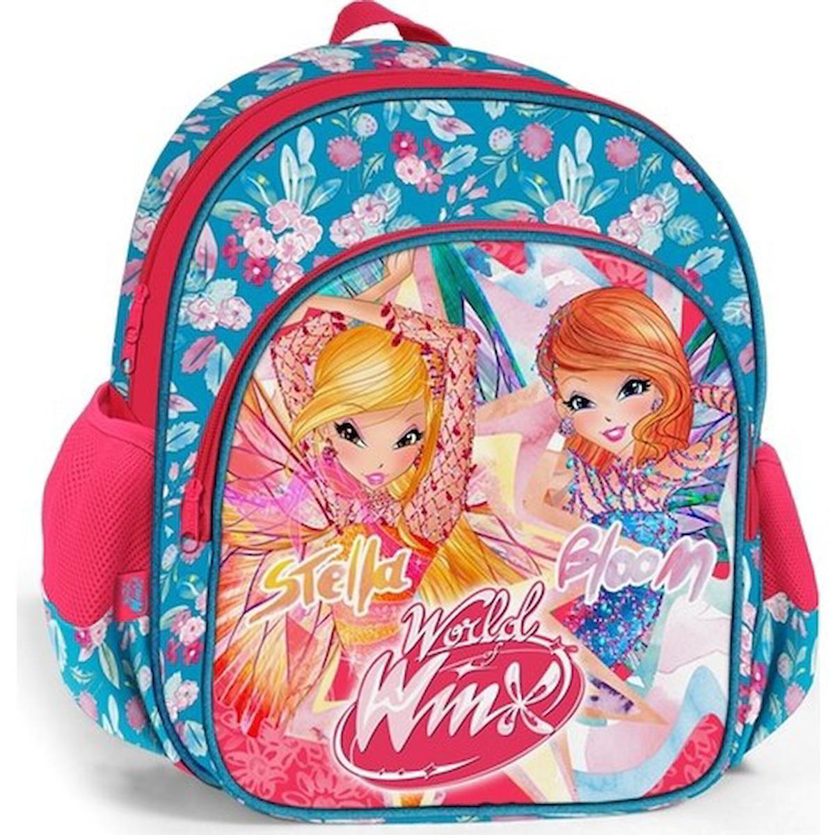 Yaygan Çanta Winx 2 Gözlü Mavi Anaokulu Kız Çocuk Sırt Çantası