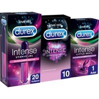 Durex Intense Tırtıklı Prezervatif 10'lu+Jel+Titreşimli Halka
