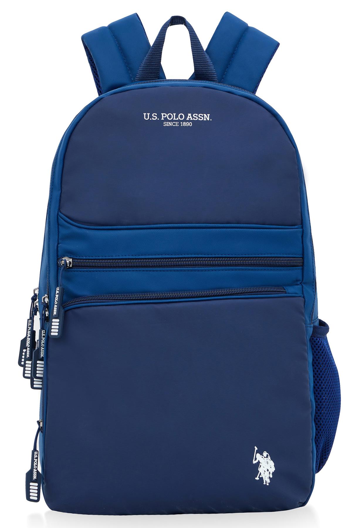 U.S. Polo Assn. 23665 Su Geçirmez 4 Gözlü Lacivert Lise-Üniversite Unisex Sırt Çantası