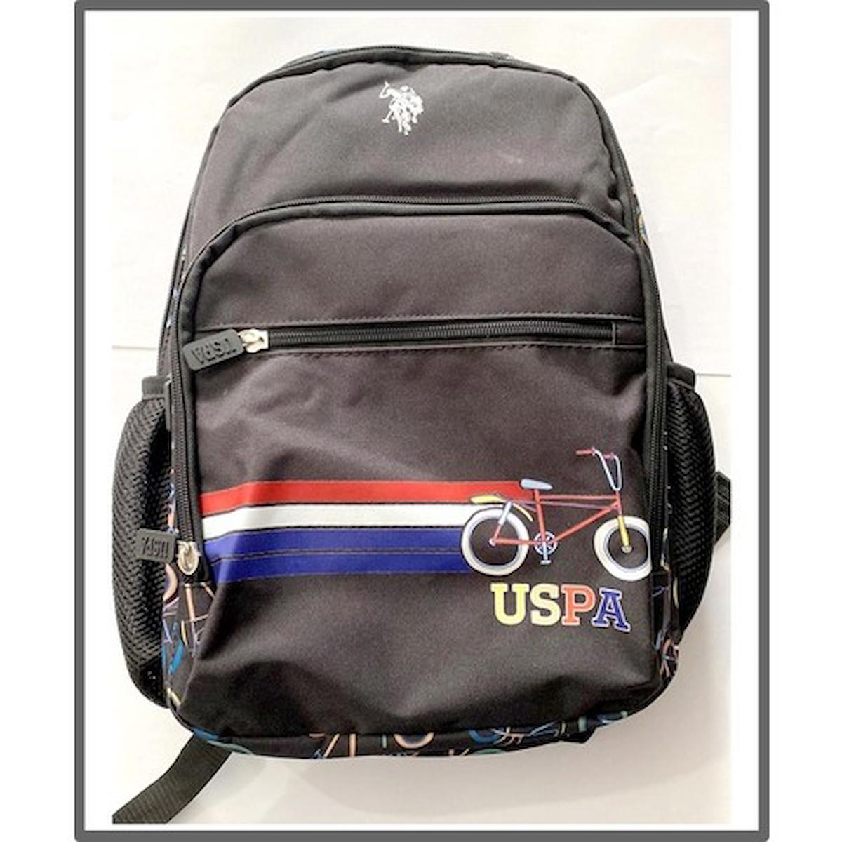 U.S. Polo Assn. PLÇAN23309 Çok Gözlü Siyah Lise-Üniversite Unisex Sırt Çantası