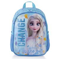 Frocx 48397 Elsa Frozen Su Geçirmez 2 Gözlü Mavi Anaokulu Kız Çocuk Sırt Çantası