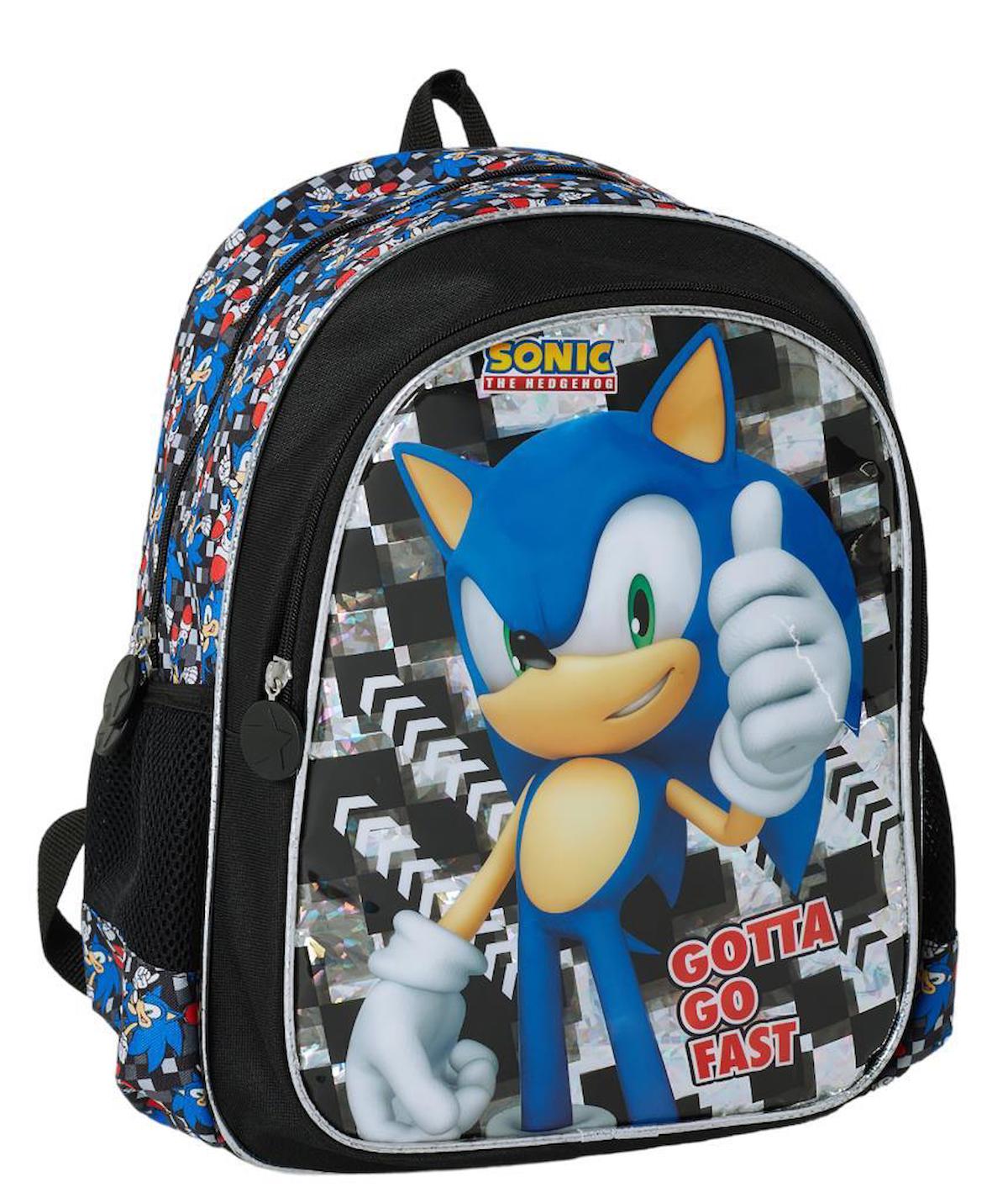 Sonic Sonic 2 Gözlü Çok Renkli İlkokul Erkek Çocuk Sırt Çantası