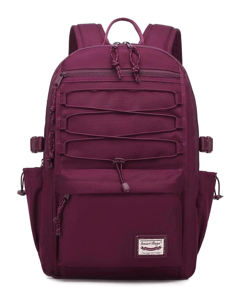 Smart Bags 3156 Çok Gözlü Bordo Lise-Üniversite Unisex Sırt Çantası