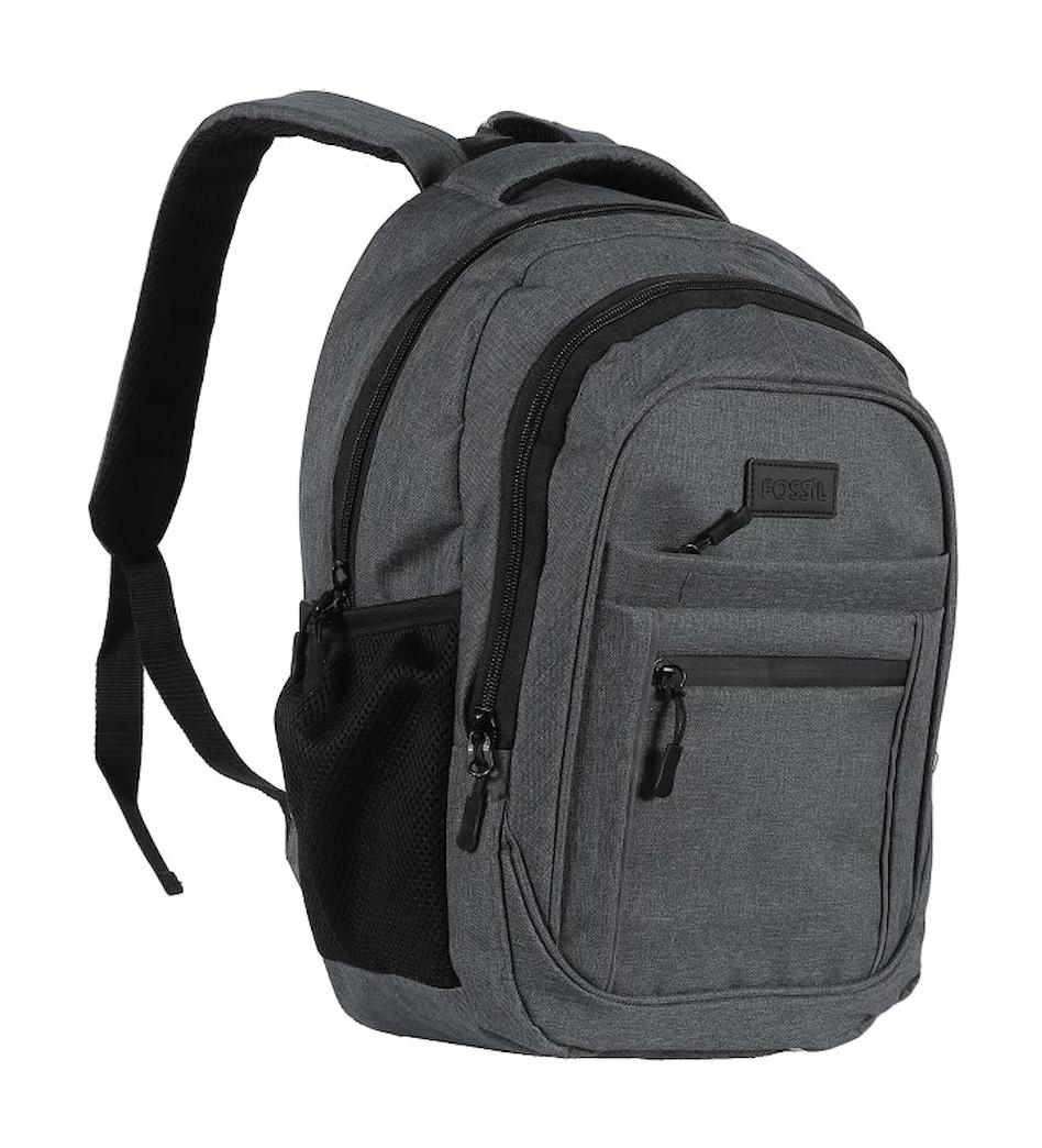 Fossil 9501-29 Su Geçirmez 4 Gözlü Gri Lise-Üniversite Unisex Sırt Çantası