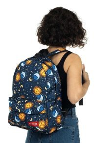 Dream Butik Galaksi 2 Gözlü Çok Renkli Lise-Üniversite Kadın Sırt Çantası