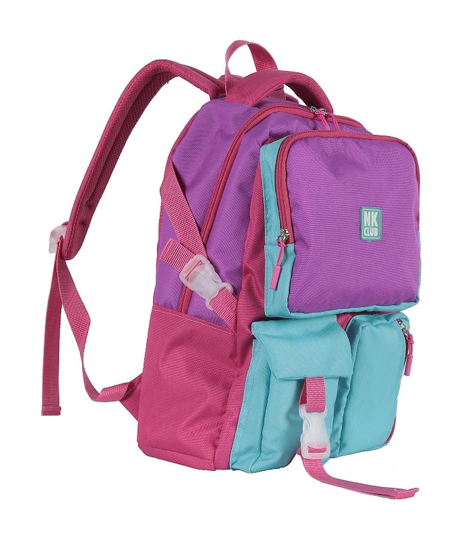 NK 9012-11 6 Gözlü Mor İlkokul Unisex Sırt Çantası