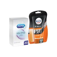 Durex Yok Ötesi Ultra İnce Prezervatif 20'li+Veet Men Duşta Tüy Dökücü Krem 150 ml