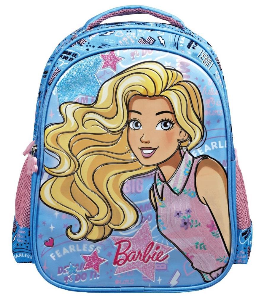 Frocx 5018 Barbie Mattel 4 Gözlü Mavi İlkokul Kız Çocuk Sırt Çantası