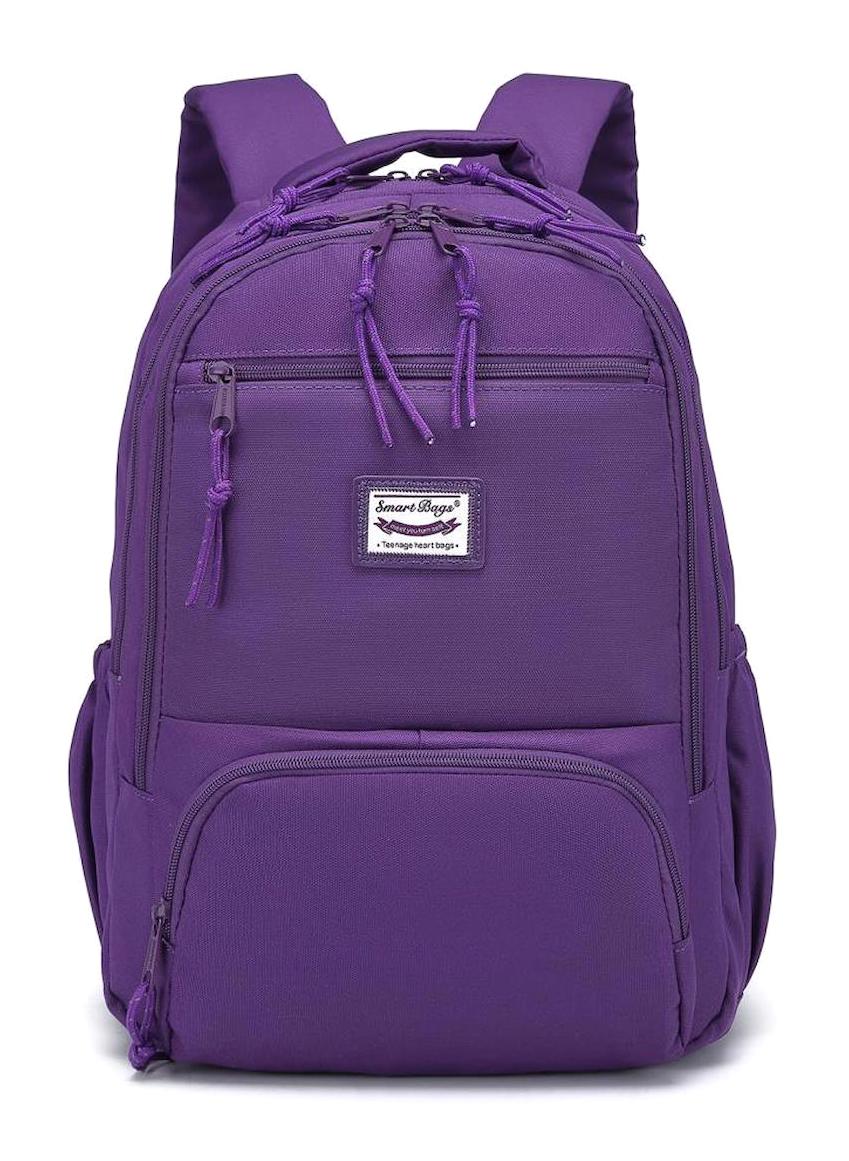 Smart Bags 3196 Çok Gözlü Koyu Mor Lise-Üniversite Kız Çocuk Sırt Çantası